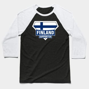 Finland Super Flag Supporter Baseball T-Shirt